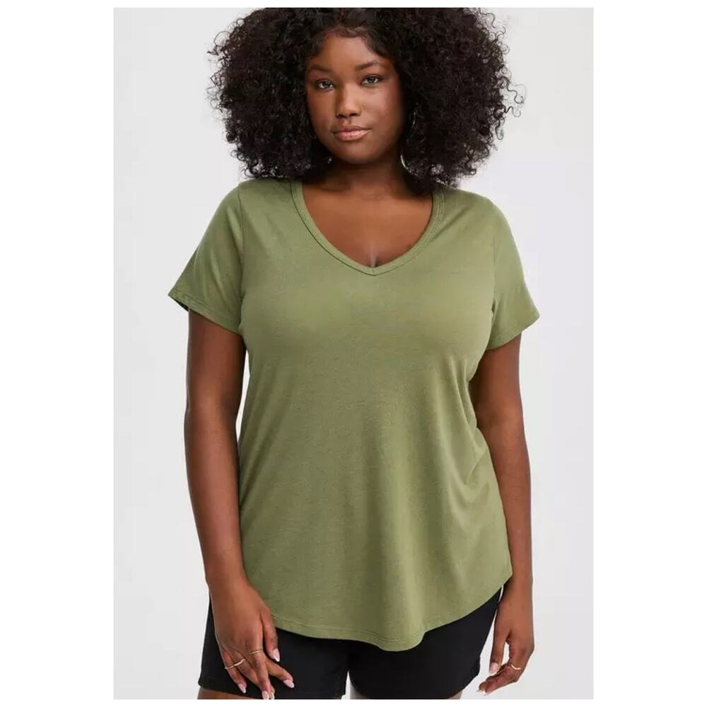 Torrid Olive Green Classic Fit T-Shirt Sz.4